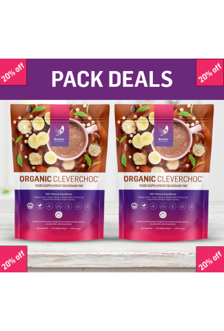 20% off 2 pouches of Organic Clever Choc - Normal SRP £89.98